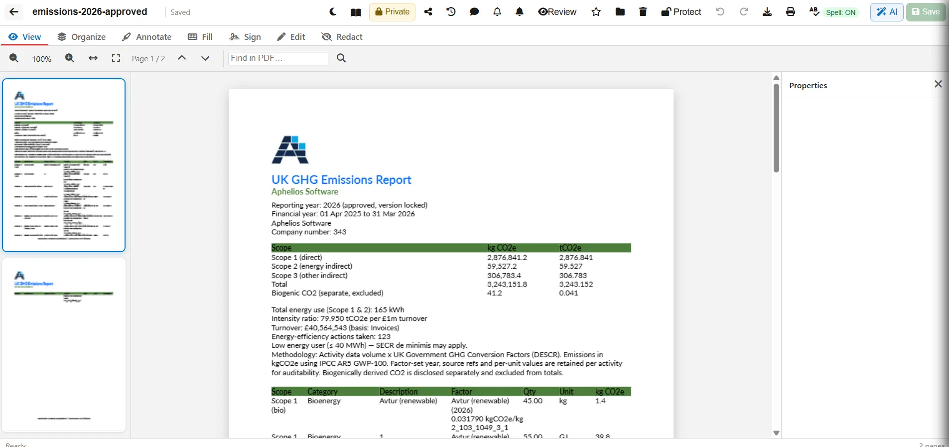 Aphelios Online PDF Editor UK – view, annotate, organize, fill, sign, edit and redact PDFs in browser